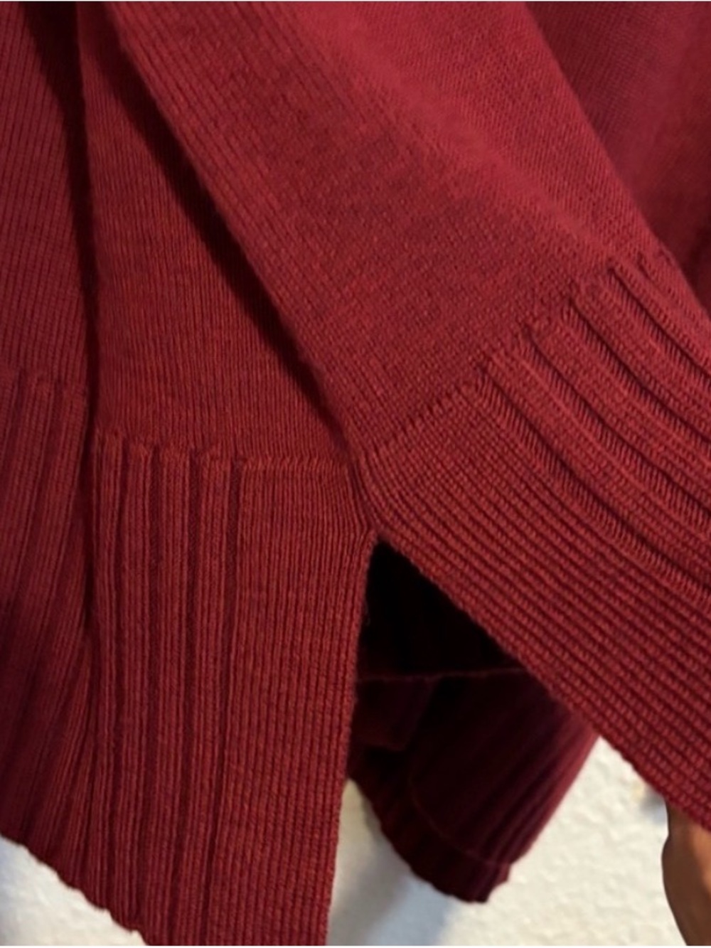 Eileen Fisher V-Neck Sweater in Rust Red - Picture 5 of 9